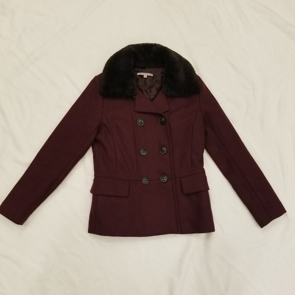 Gap WOOL Jacket. Size XS, maroon - Picture 9 of 10